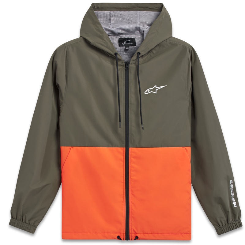Jachetă Alpinestars Speeded Windbreaker verde-portocaliu