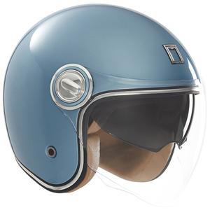 Casca moto deschisa Nox Premium Heritage turcoaz