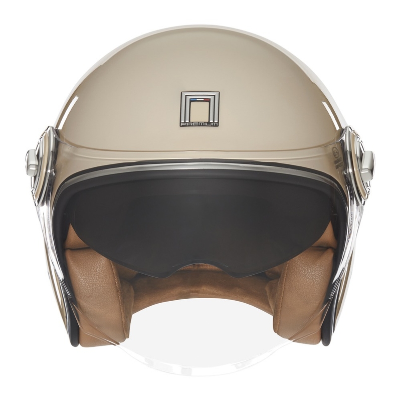 Casca moto deschisa Nox Premium Heritage bej