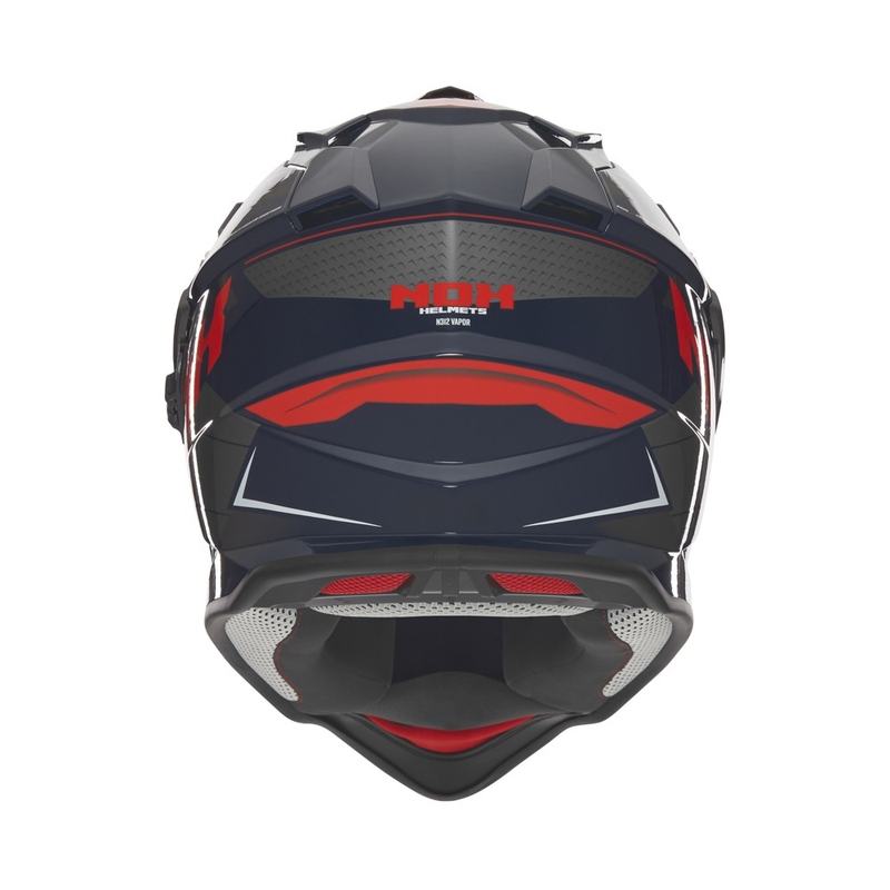 Casca moto enduro NOX N312 Vapor negru-albastru-rosu