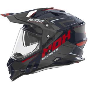 Casca moto enduro NOX N312 Vapor negru-albastru-rosu