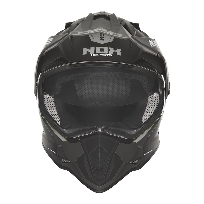 Casca moto Enduro NOX N312 Vapor negru-gri mat