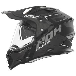 Casca moto Enduro NOX N312 Vapor negru-gri mat