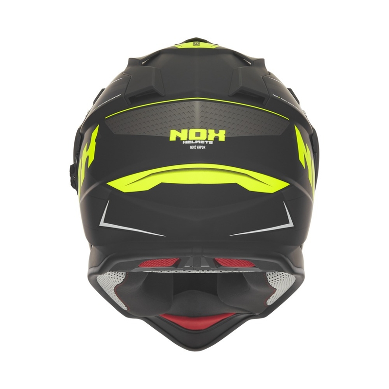 Casca moto enduro NOX N312 Vapor negru-galben mat
