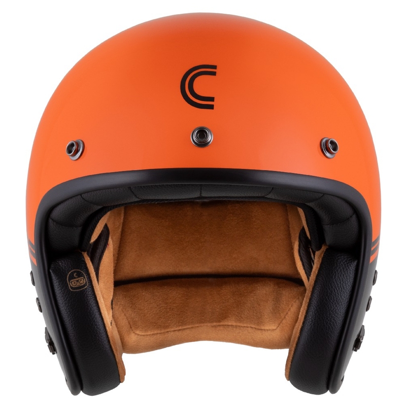 Cassida Motocicleta Cassida Eso Super Hooligan Open Negru-Portocaliu Pearl