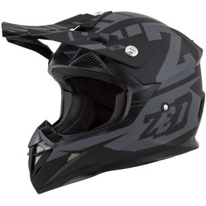 Casca Motocross ZED X1.9D Targa pentru copii Gri Mat-Negru