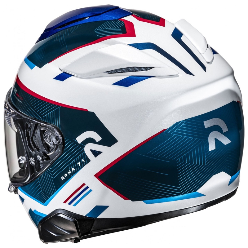 Casca integrala de motocicleta HJC RPHA 71 Ellon MC21 alb-albastru-rosu