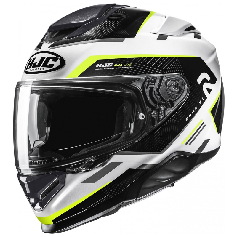 Casca integrala pentru motociclete HJC RPHA 71 Ellon MC3H alb-negru-galben fluor lichidare