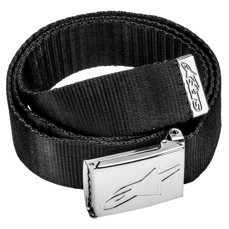 Centura Alpinestars Ageless Web neagră cu cataramă cromată