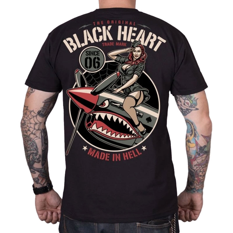 Tricou Black Heart Air Fighter negru
