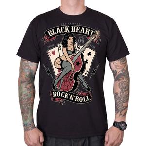 Tricou Black Heart Bass Pin Up negru