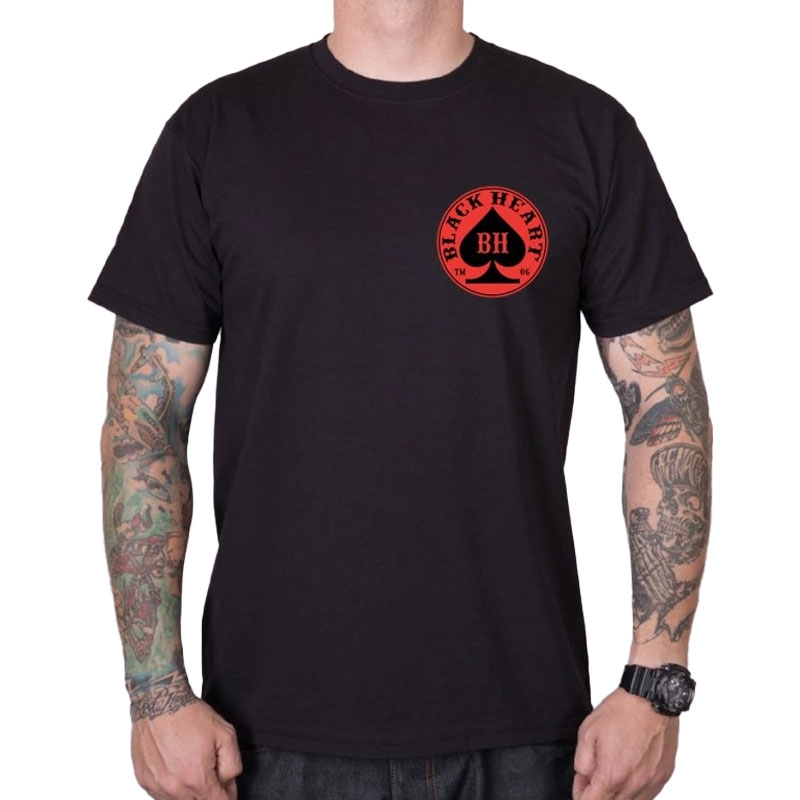 Tricou negru Black Heart Ace