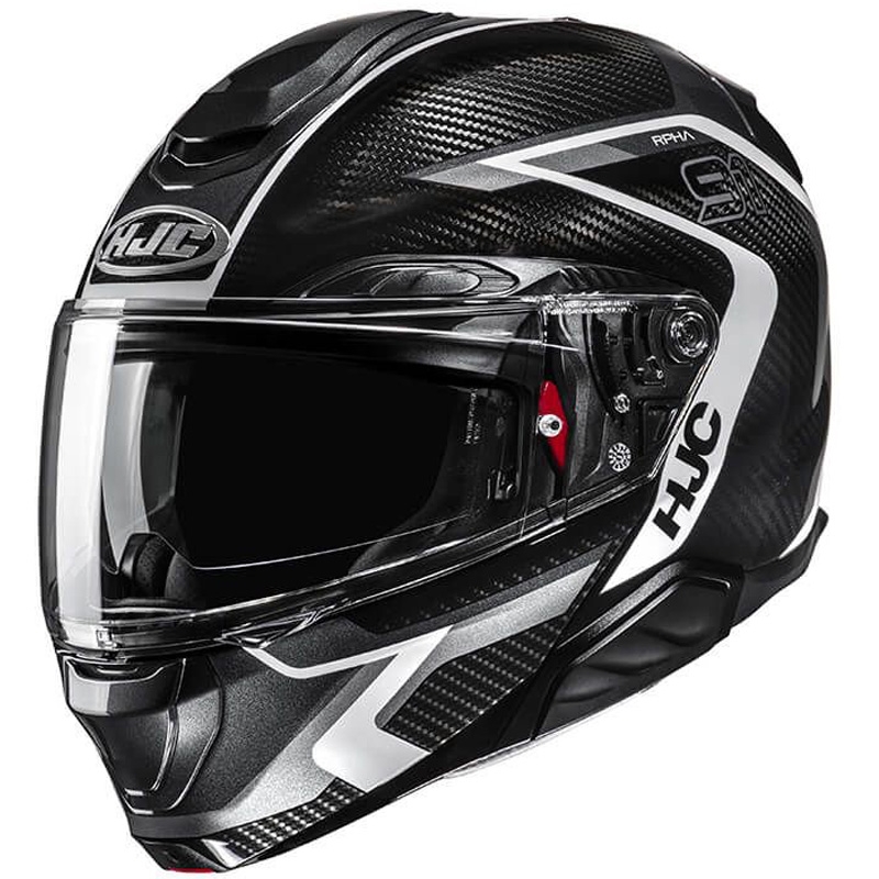 Cască de motocicletă rabatabilă HJC RPHA 91 CARBON Lagos MC5 negru-gri