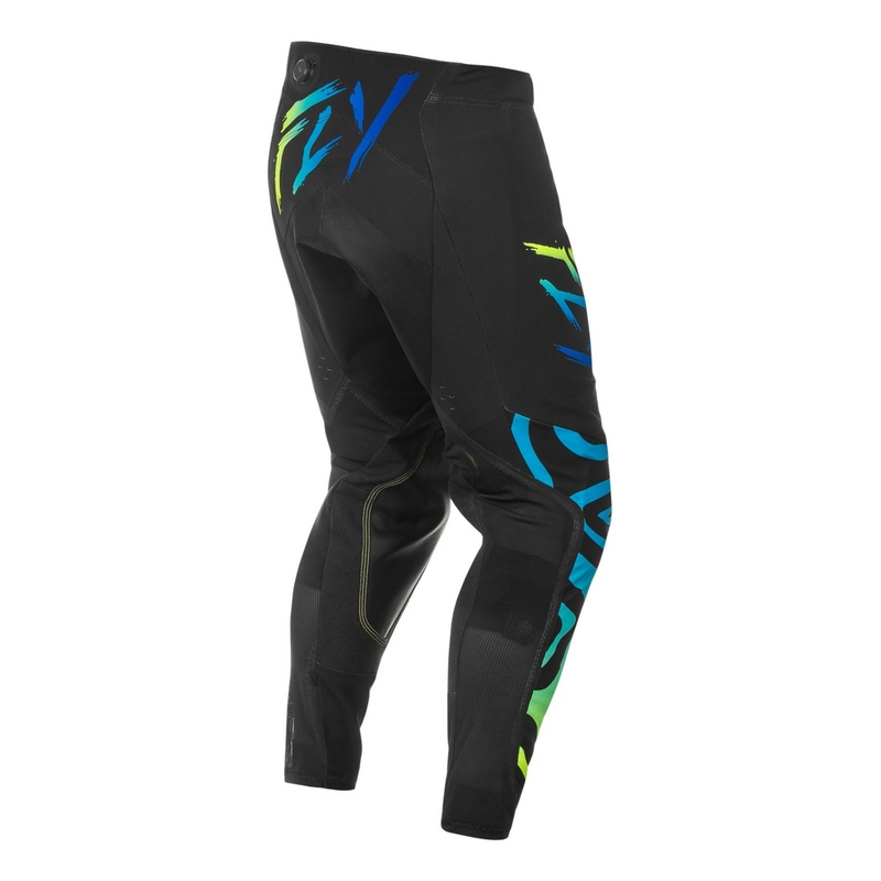 Pantaloni motocross FLY Racing Evolution negru-albastru-galben fluo
