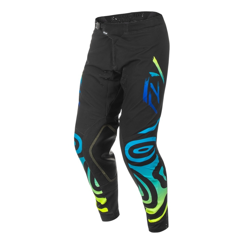 Pantaloni motocross FLY Racing Evolution negru-albastru-galben fluo