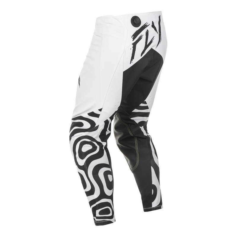 Pantaloni motocross FLY Racing Evolution alb-negru