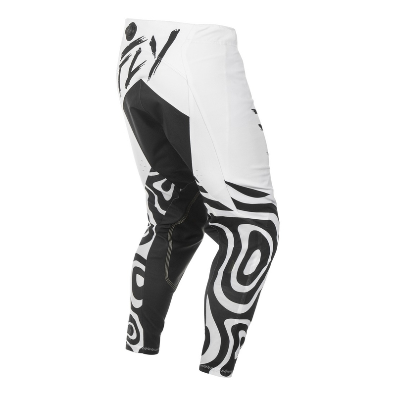 Pantaloni motocross FLY Racing Evolution alb-negru