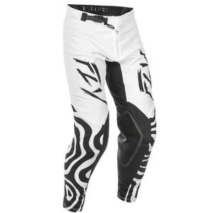 Pantaloni motocross FLY Racing Evolution alb-negru