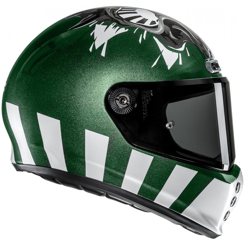Casca moto integrala HJC V10 Crania MC4 verde-alb