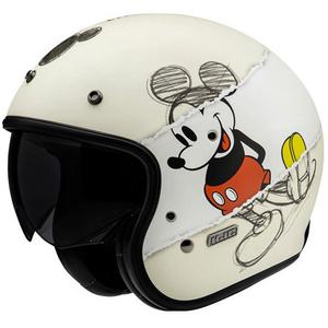 Casca Motocicleta HJC V31 Disney Mickey Sketch MC1SF Open Alb-Negru