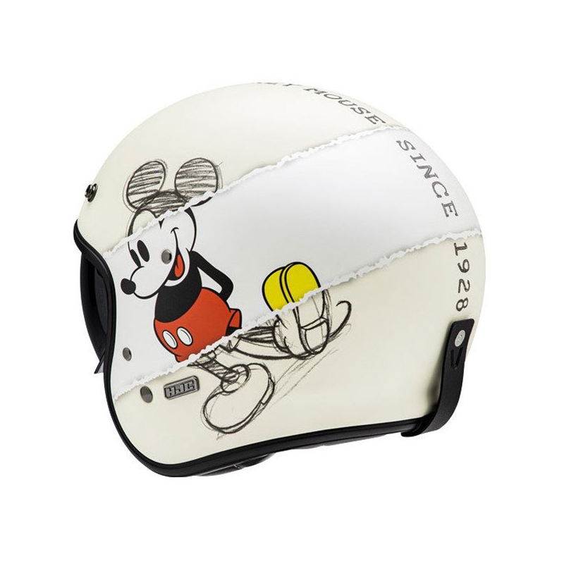 Casca Motocicleta HJC V31 Disney Mickey Sketch MC1SF Open Alb-Negru