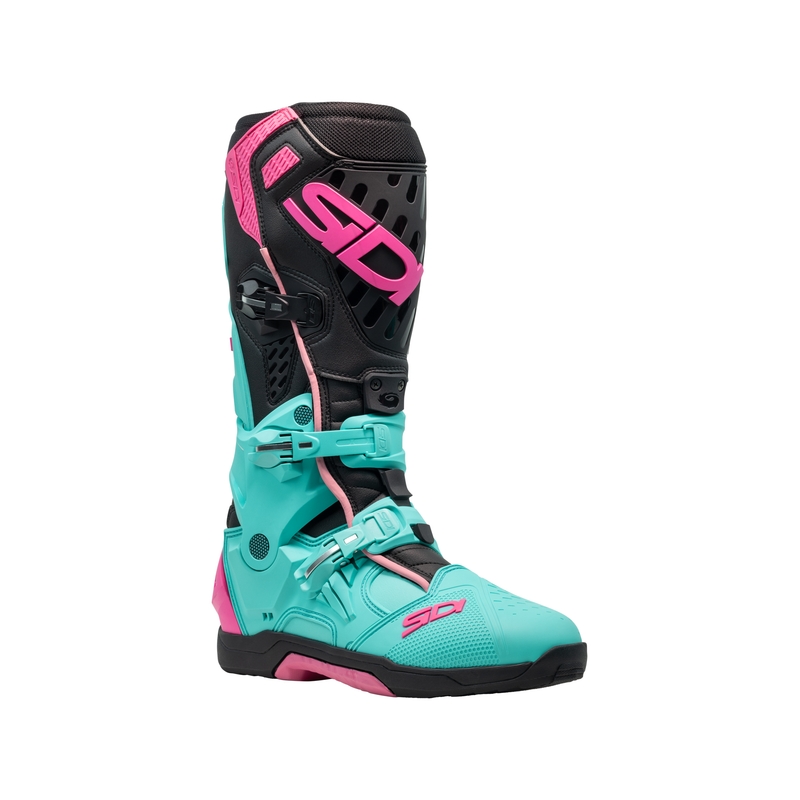 Cizme moto SiDi Crossair menta-negru-roz