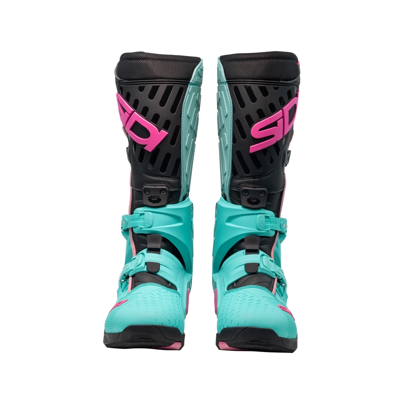 Cizme moto SiDi Crossair menta-negru-roz