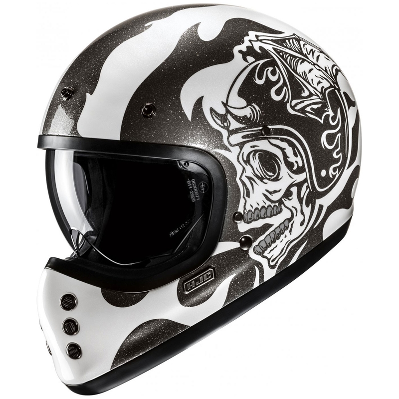 Cască integrală pentru motocicletă HJC V60 Flame MC5 negru-alb