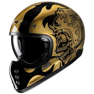 Casca Moto Integrala HJC V60 Flame MC9 Auriu-Negru