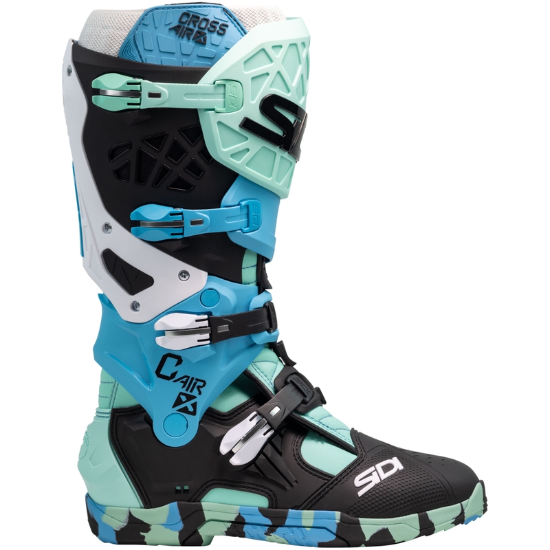 Cizme moto SiDi Crossair X negru-turcoaz