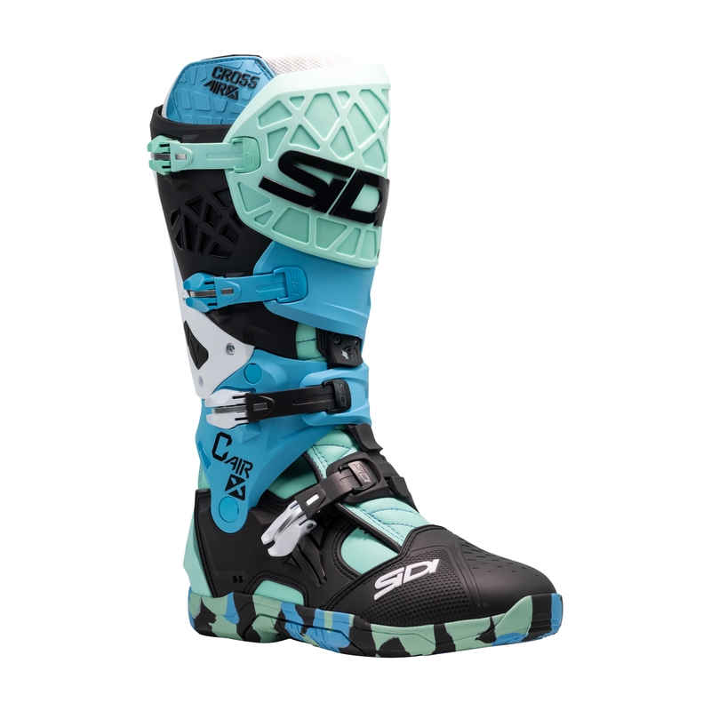 Cizme moto SiDi Crossair X negru-turcoaz