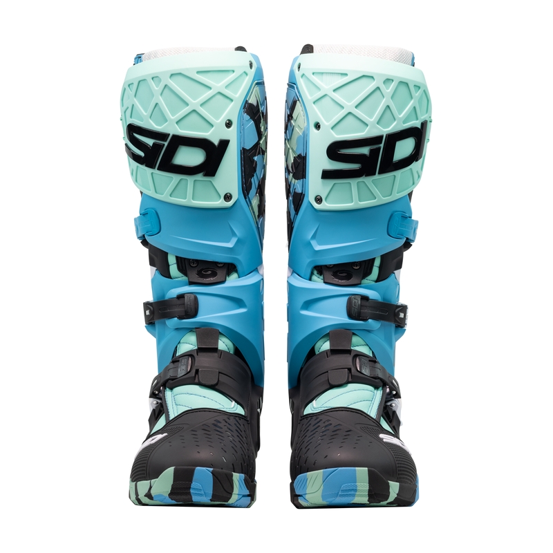 Cizme moto SiDi Crossair X negru-turcoaz