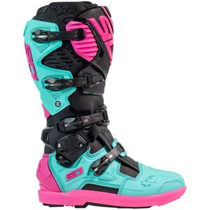 Ghete moto SiDi Crossfire 3 SRS negru-menta-roz