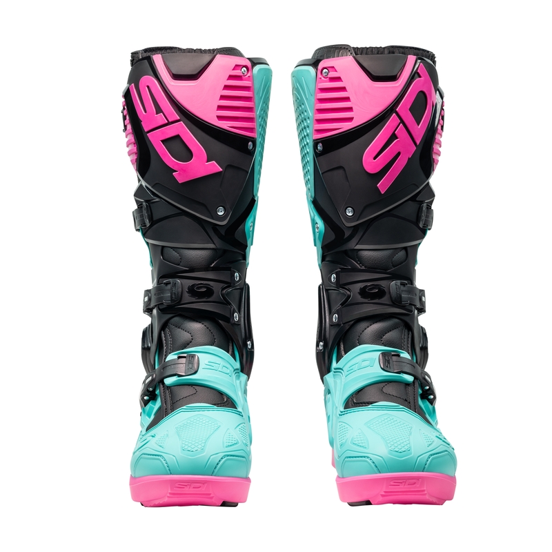 Ghete moto SiDi Crossfire 3 SRS negru-menta-roz