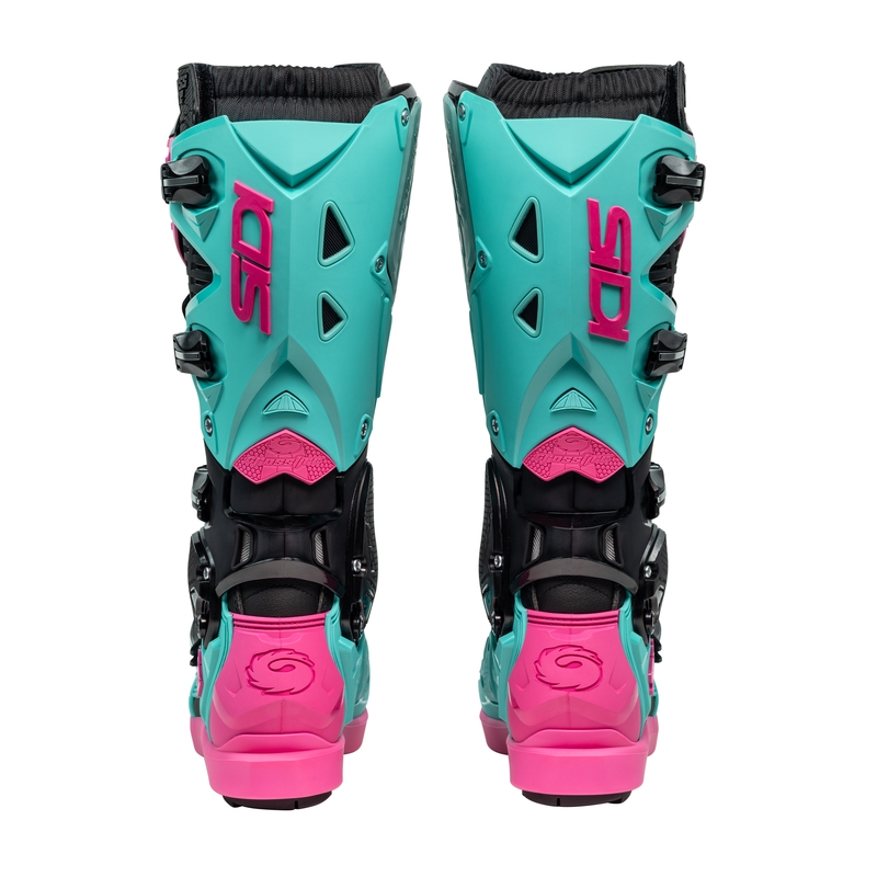 Ghete moto SiDi Crossfire 3 SRS negru-menta-roz