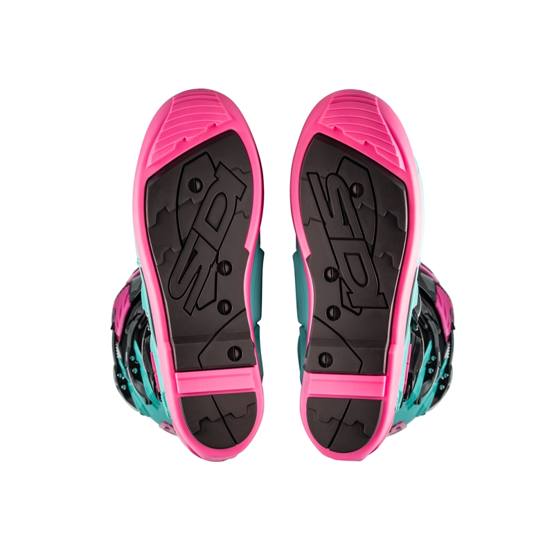 Ghete moto SiDi Crossfire 3 SRS negru-menta-roz