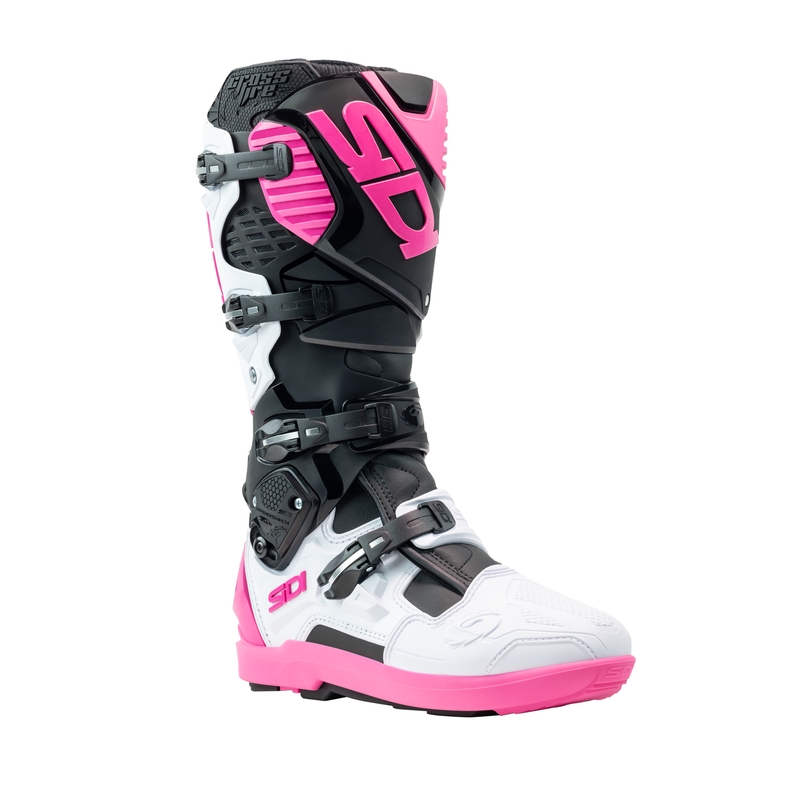 Cizme moto SiDi Crossfire 3 SRS negru-alb-roz