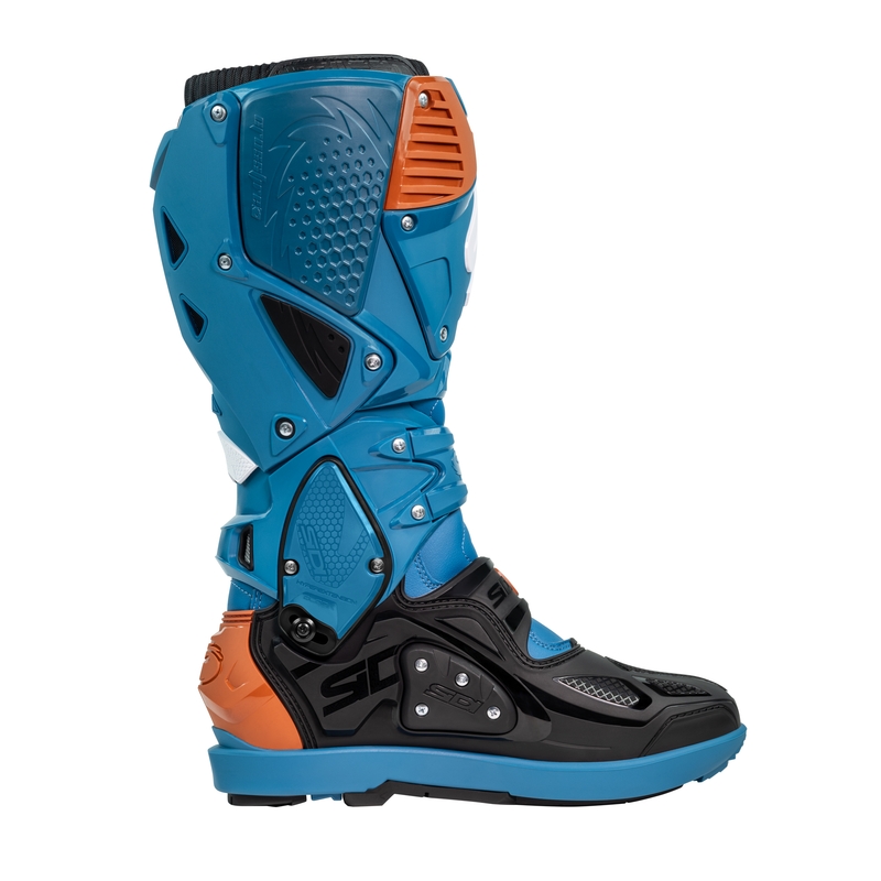Ghete moto SiDi Crossfire 3 SRS albastru-bronz