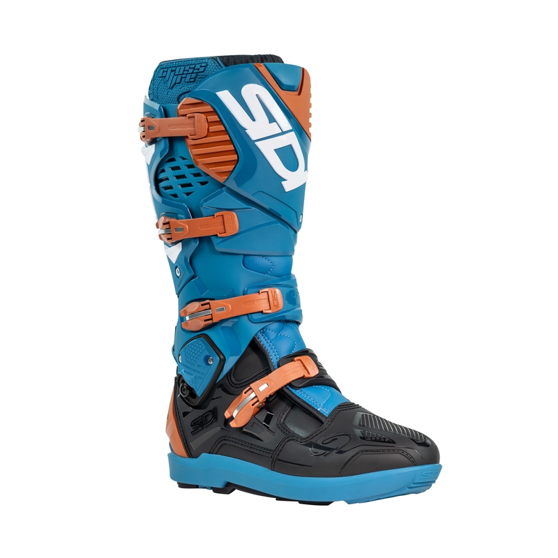 Ghete moto SiDi Crossfire 3 SRS albastru-bronz
