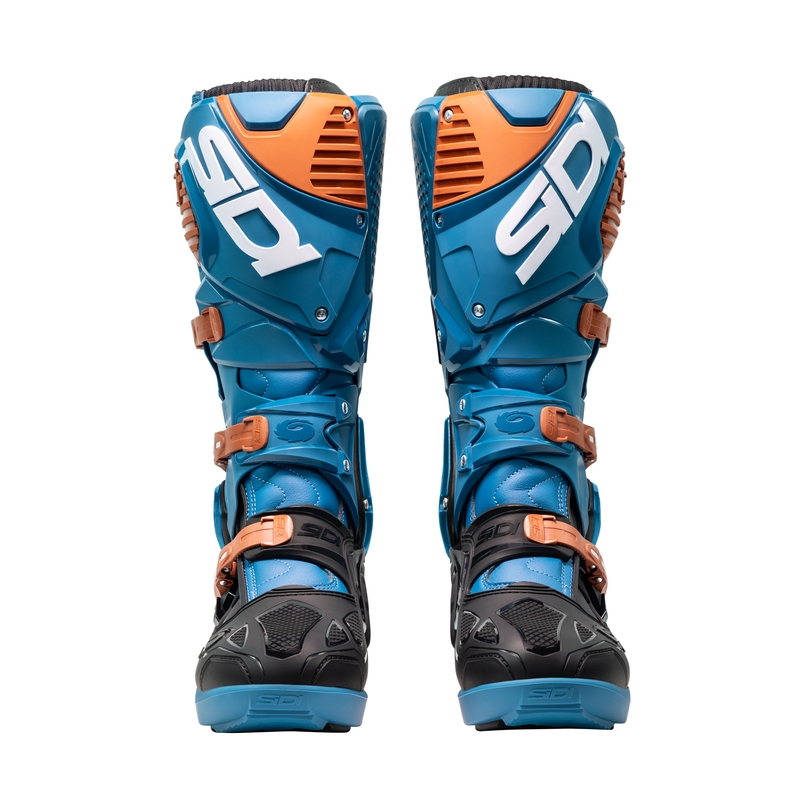 Ghete moto SiDi Crossfire 3 SRS albastru-bronz
