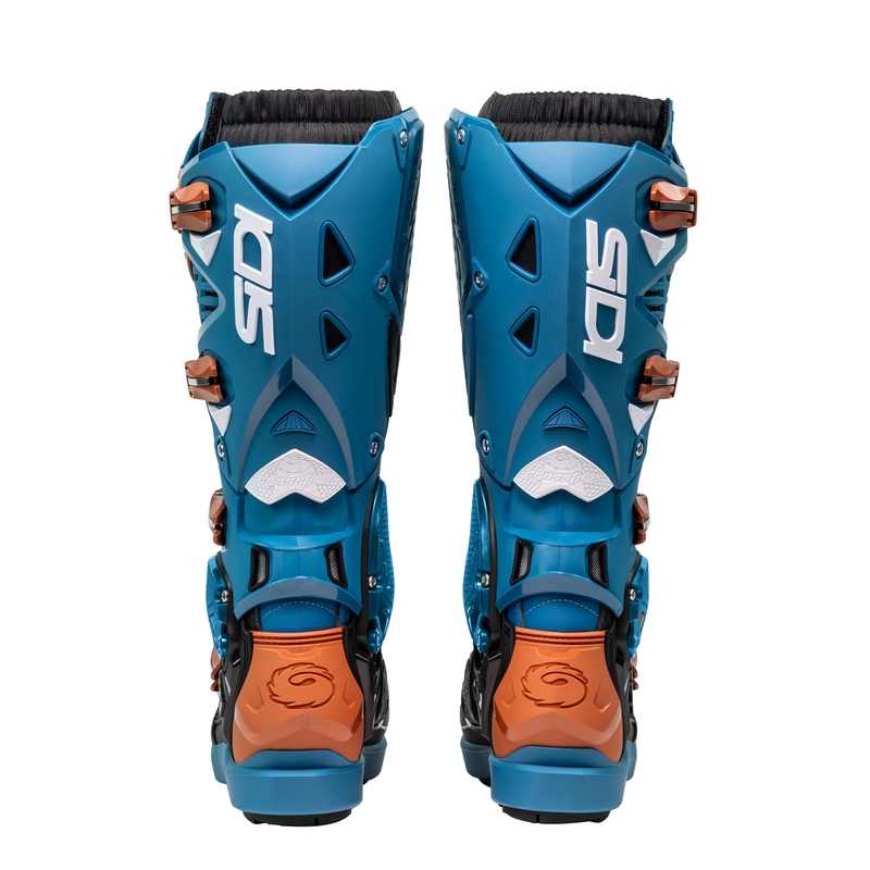 Ghete moto SiDi Crossfire 3 SRS albastru-bronz