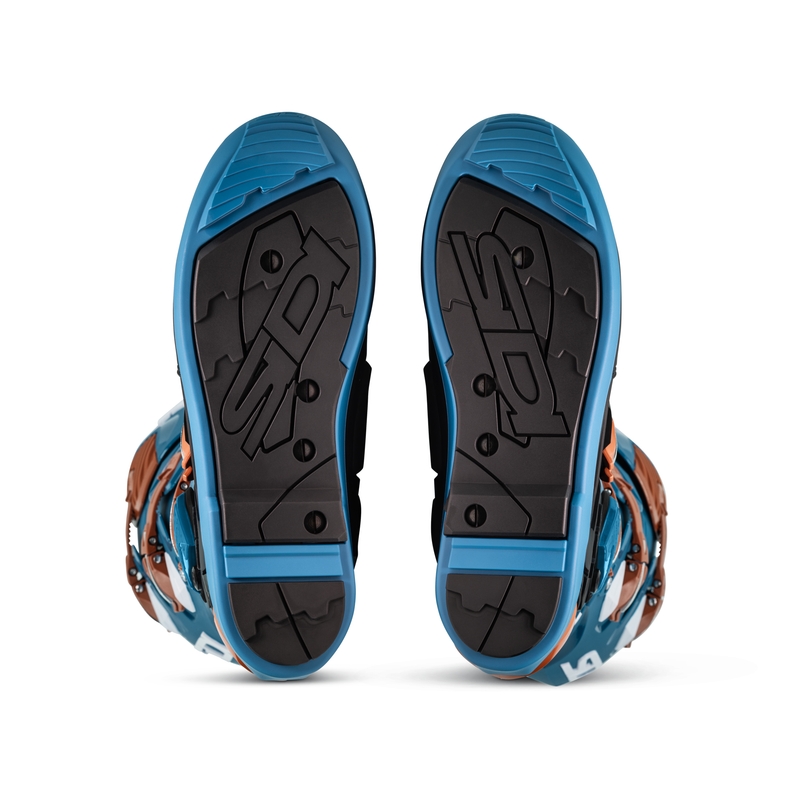 Ghete moto SiDi Crossfire 3 SRS albastru-bronz