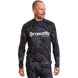 Tricou termic pentru bărbați Meatfly Avery negru-alb