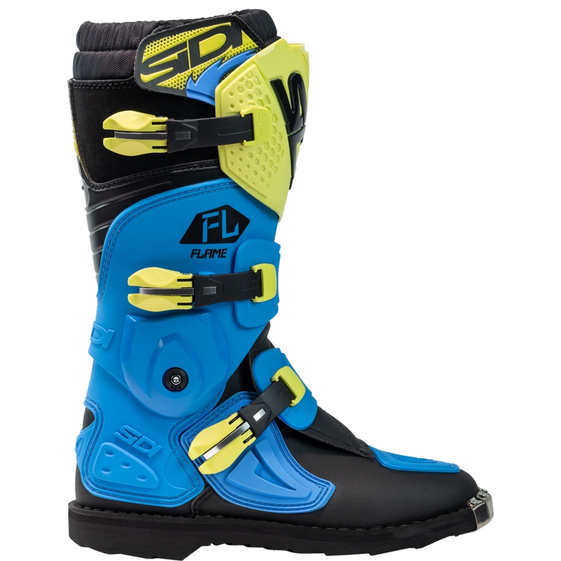 Ghete motocross copii SiDi Flame albastru-galben-negru