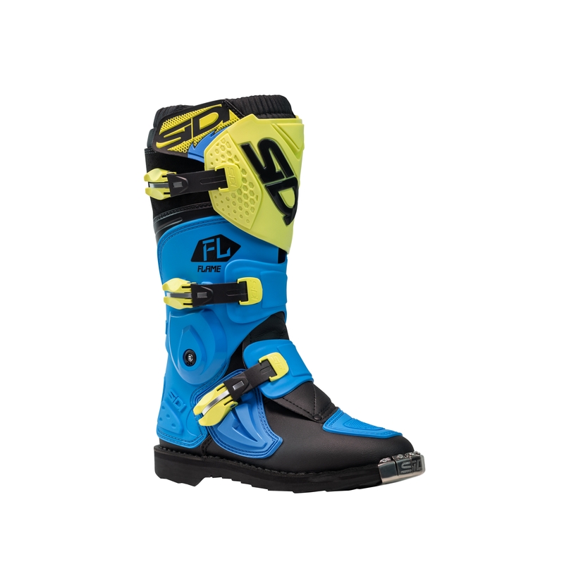 Ghete motocross copii SiDi Flame albastru-galben-negru