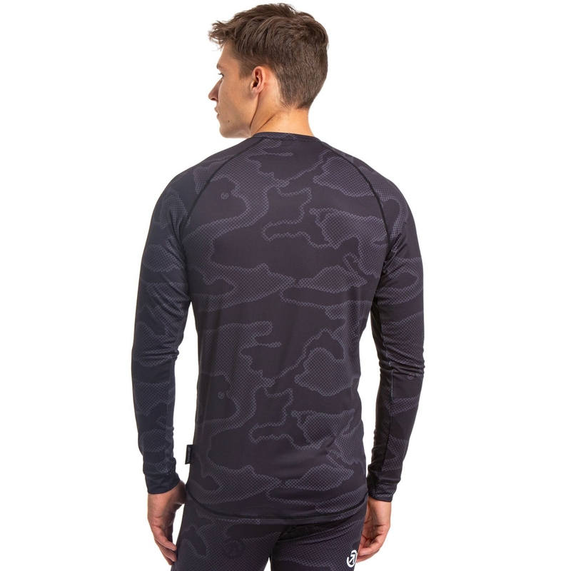 Tricou termic pentru bărbați Meatfly Avery negru-gri