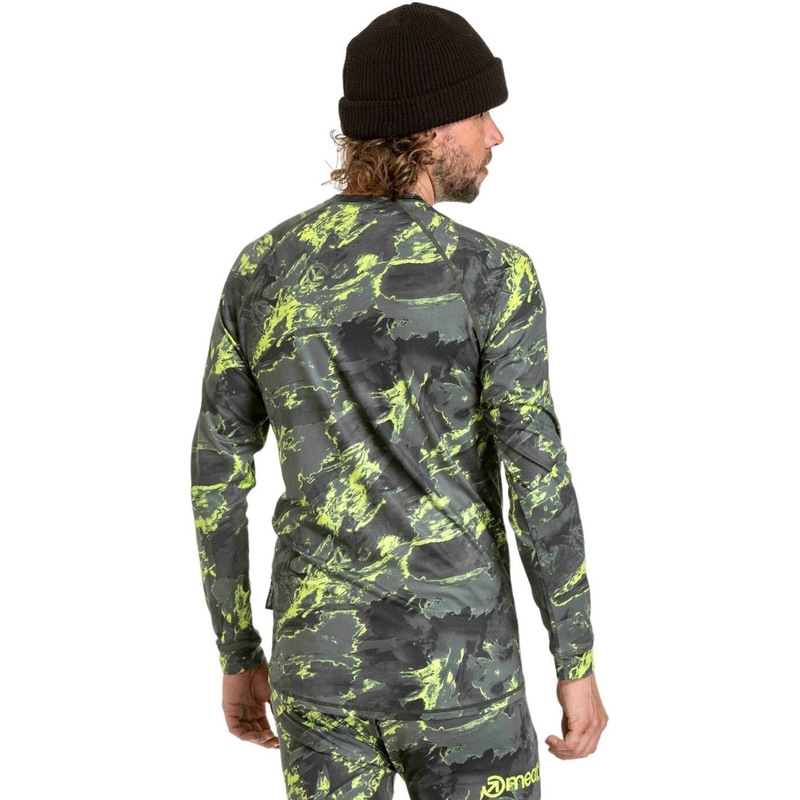 Tricou termic pentru bărbați Meatfly Avery camo albastru-verde
