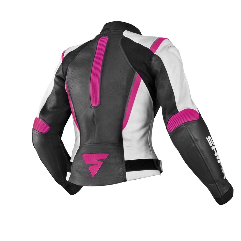 Jacheta de motocicletă Shima Miura Black-White-Fuchsia pentru femei lichidare