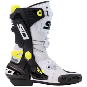 Cizme moto SiDi Rex alb-negru-galben