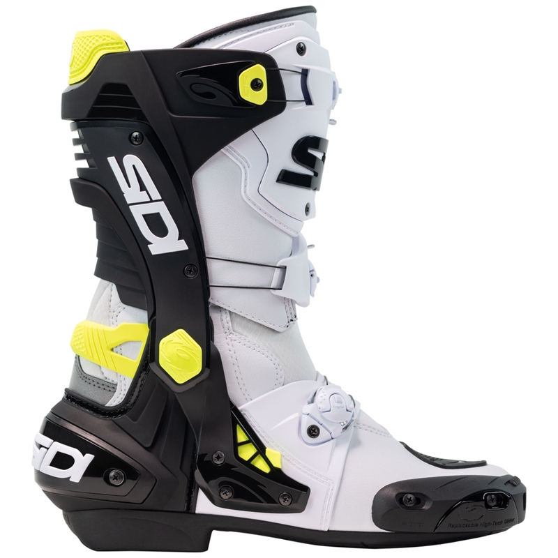 Cizme moto SiDi Rex alb-negru-galben
